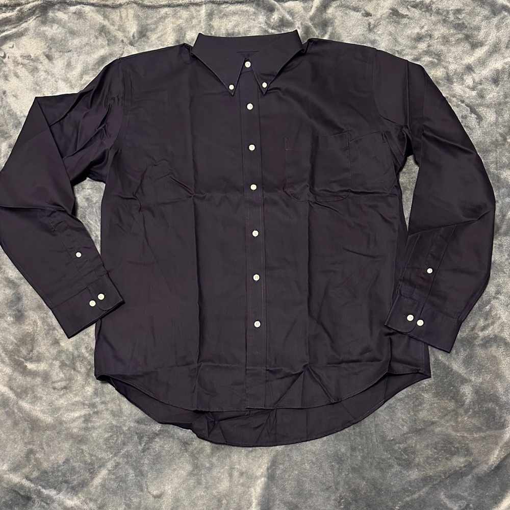 Lands' End Men's Dark Button-Down Shirt
